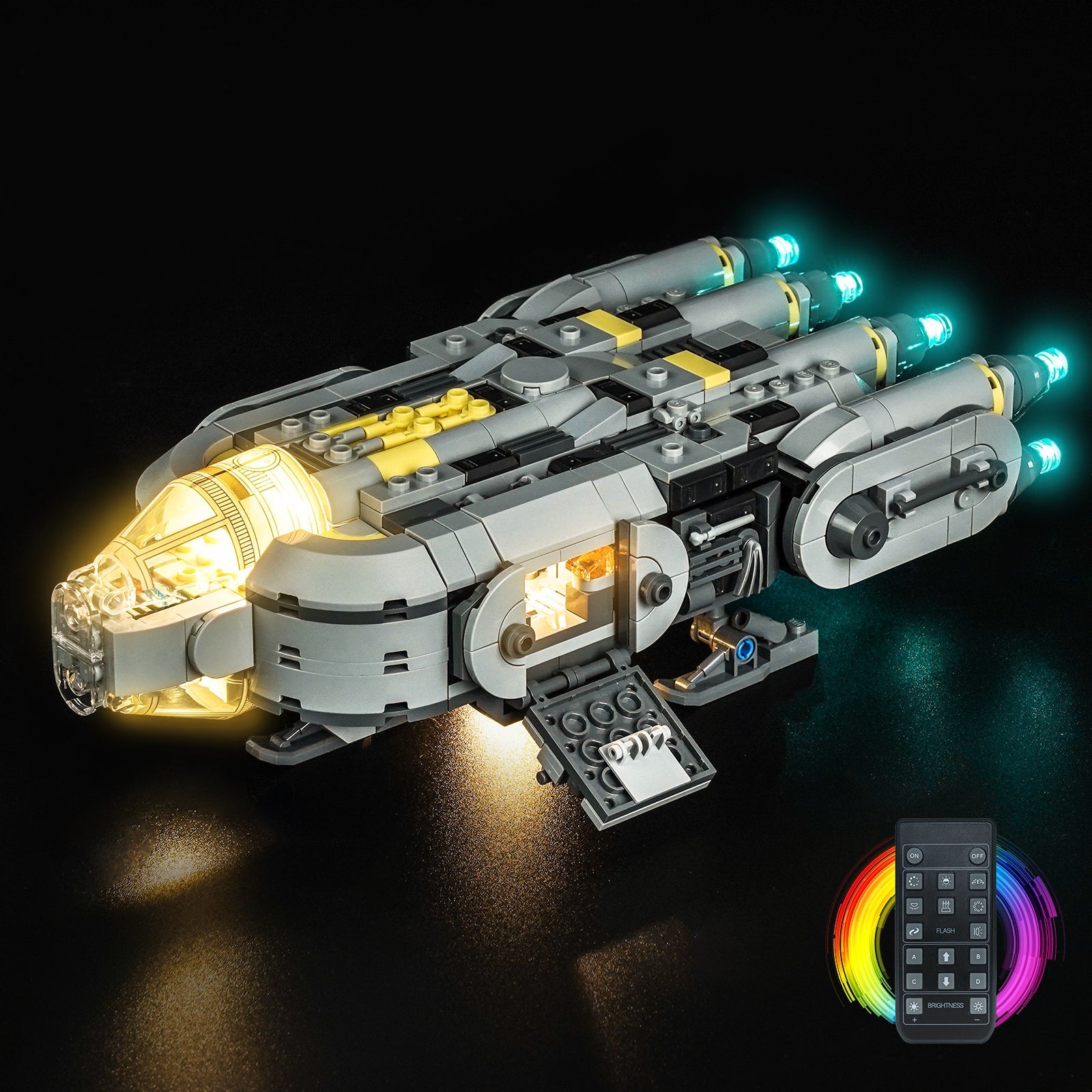 LED-belysningssæt til LEGO® Star Wars Anzellan Starship 75445 (Elite Edition)