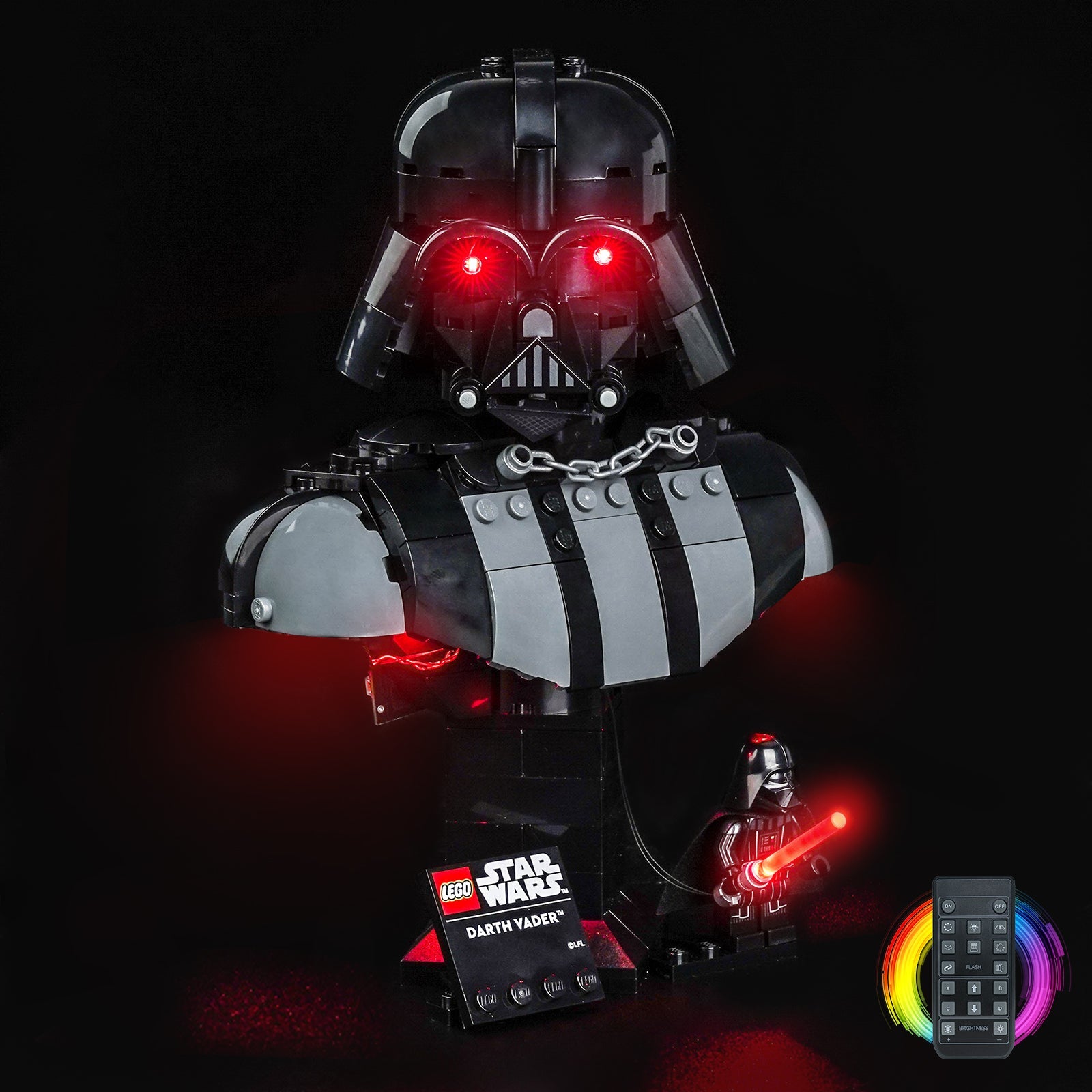 LED-belysningssæt til LEGO® Star Wars™ Darth Vader™ – 75439 (varmlys-version)