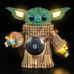 LED-belysningssæt til LEGO® Star Wars™ Grogu™ (Mandalorian Apprentice) – 75446 (varmlys-version)