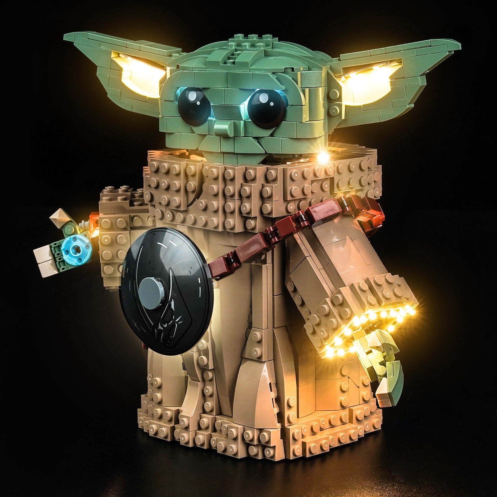LED-belysningssæt til LEGO® Star Wars™ Grogu™ (Mandalorian Apprentice) – 75446 (varmlys-version)