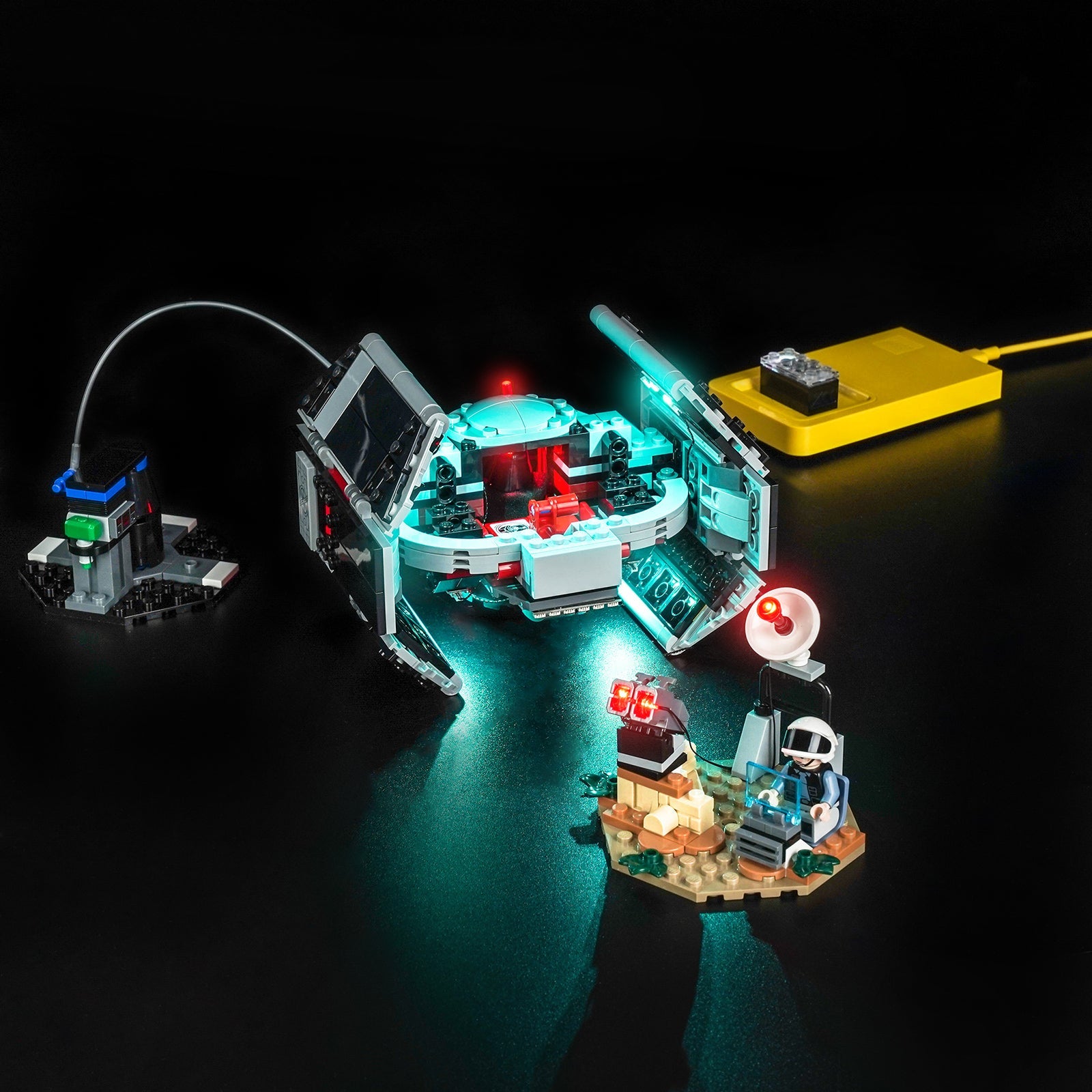 LED-belysningssæt til LEGO® Star Wars SMART Play™ Darth Vader's TIE Fighter™ 75421 (Elite Edition)
