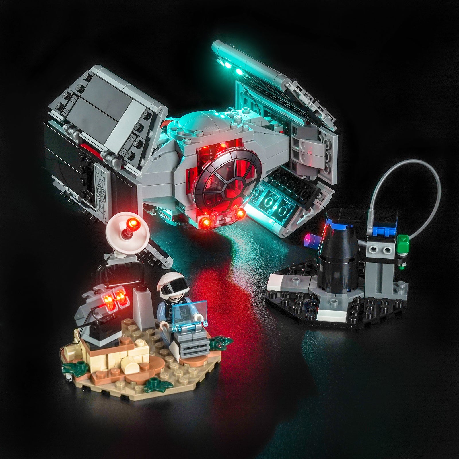 LED-belysningssæt til LEGO® Star Wars SMART Play™ Darth Vader's TIE Fighter™ 75421 (Elite Edition)