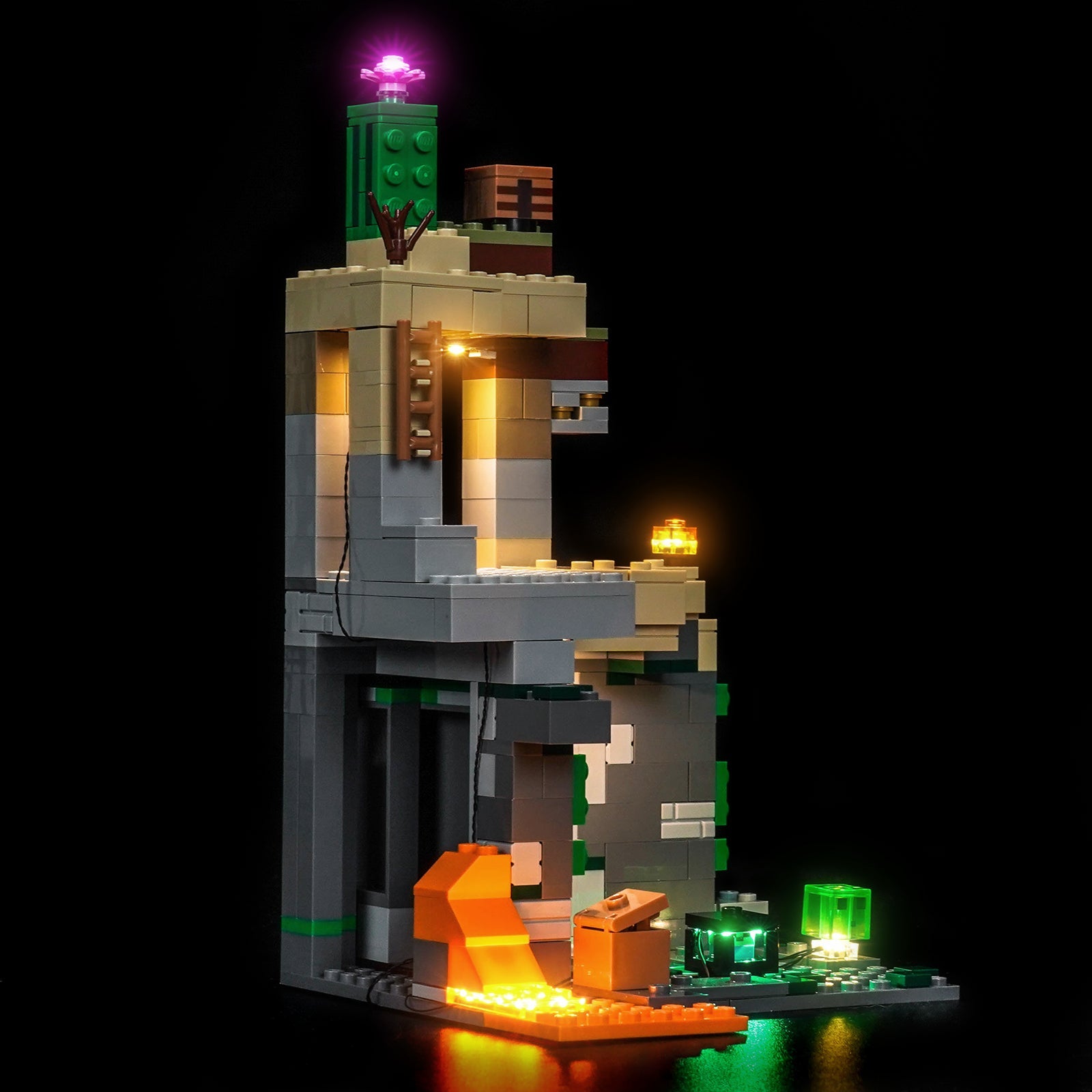 Set de Iluminación LED para LEGO® Minecraft El Mazmorra del Zombie – 21587 Versión con Control Remoto