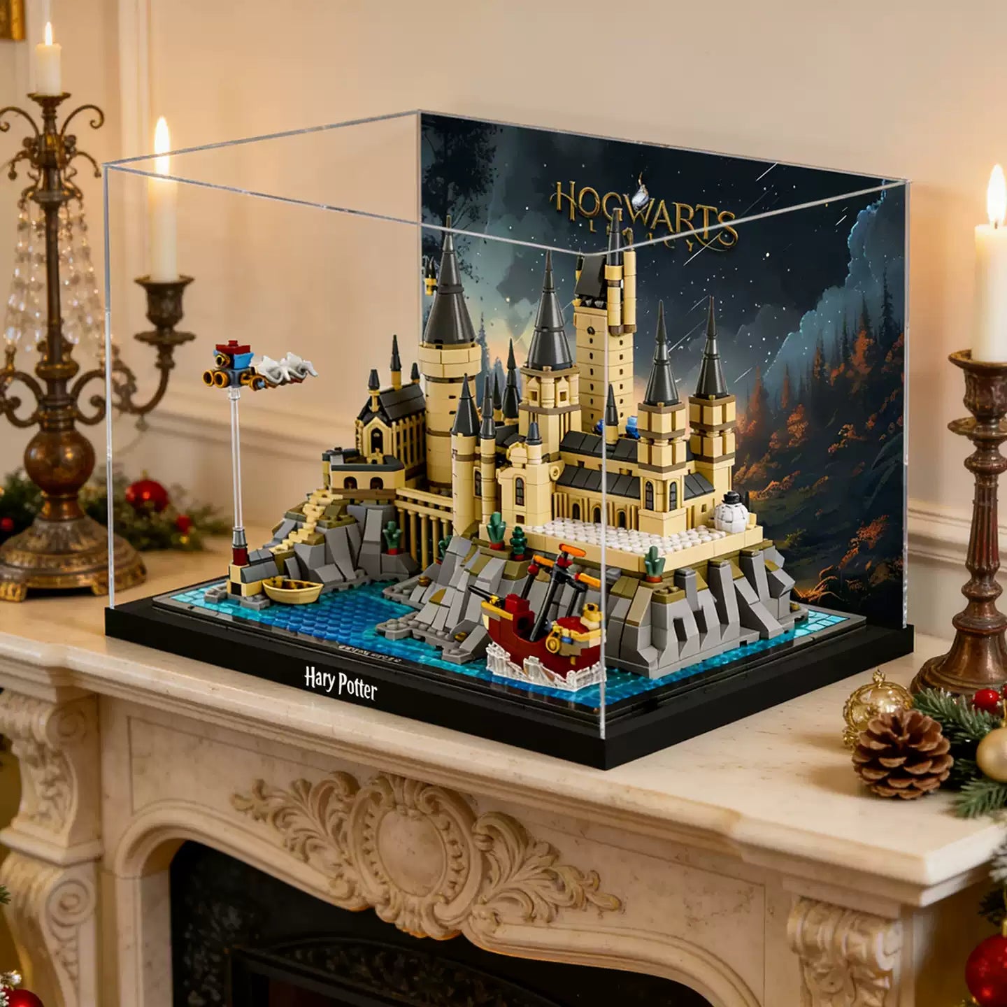 Staubdichte HD-Acryl-Vitrine mit UV-Schutz für LEGO Harry Potter 76419 Schloss Hogwarts
