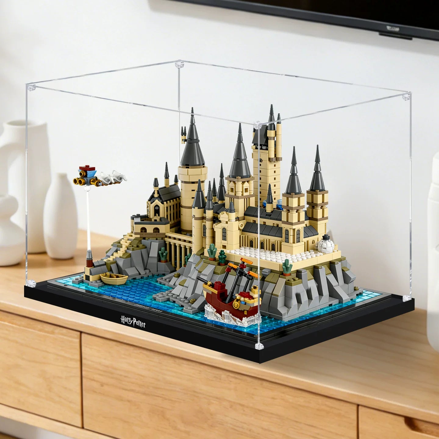 Staubdichte HD-Acryl-Vitrine mit UV-Schutz für LEGO Harry Potter 76419 Schloss Hogwarts
