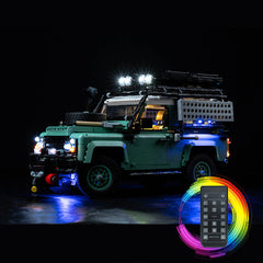 LED-Beleuchtungsset für LEGO® Icons Land Rover Classic Defender 90 10317 Fernbedienungs-Version