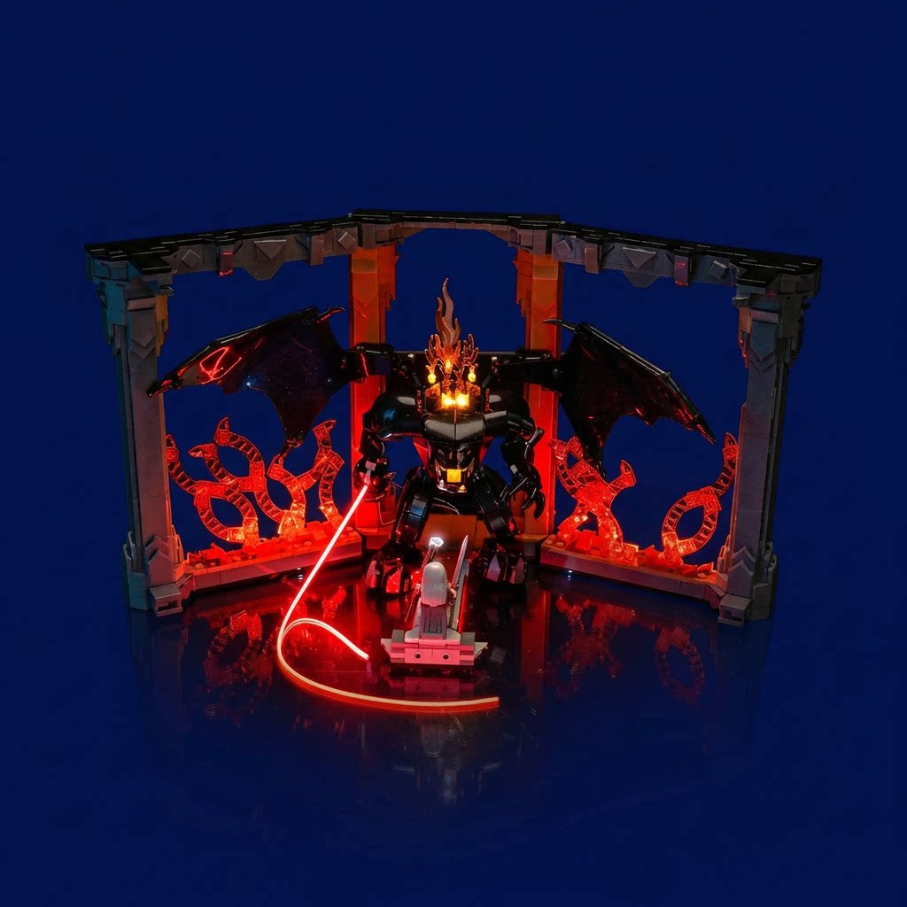 LED-belysningssæt til LEGO® The Lord of the Rings: Balrog™ Book Nook 10367 Version 2