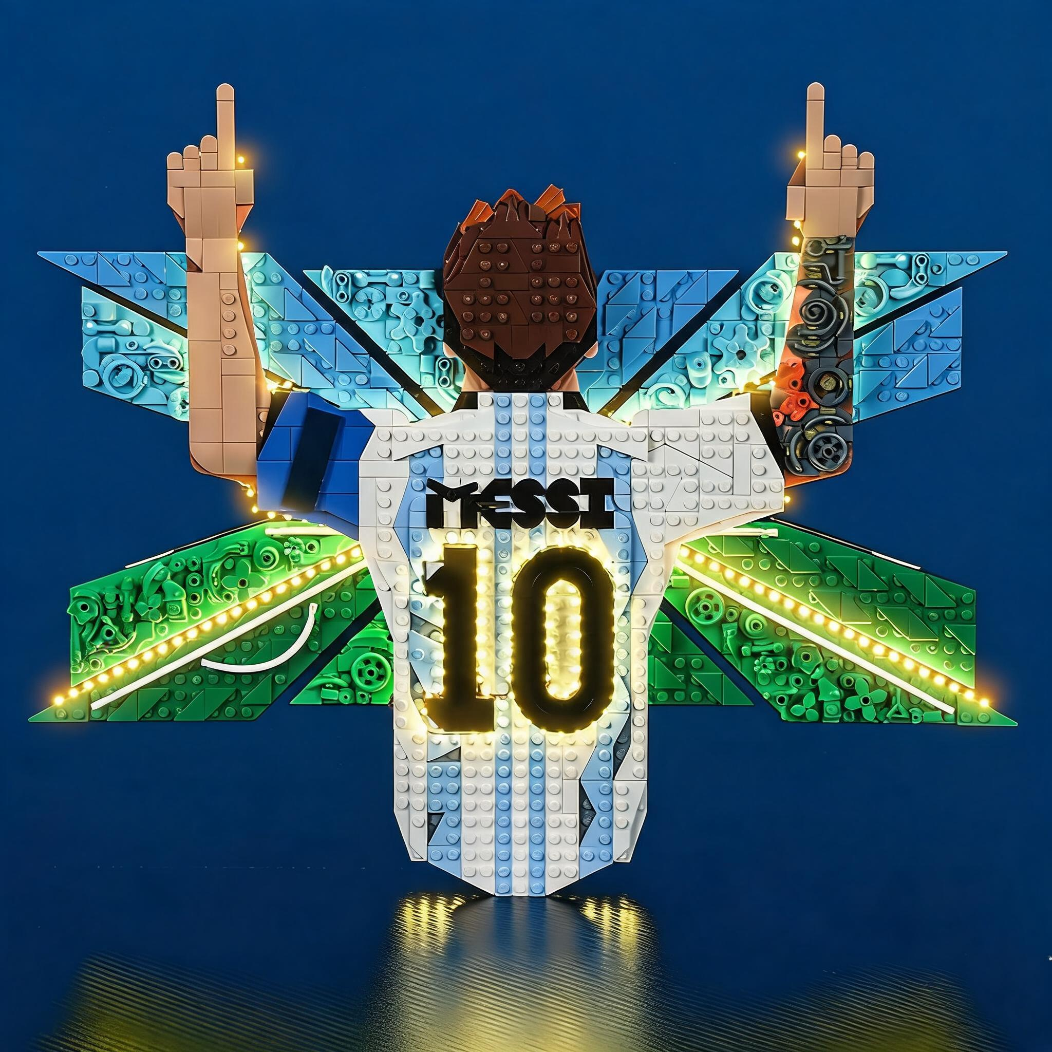 LED-Beleuchtungsset für LEGO®-kompatibles Lionel Messi „Celebration“ MOC 43018 (Elite Edition)