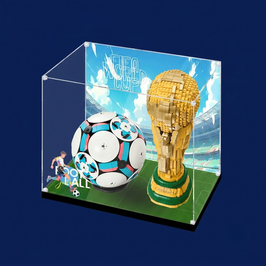 Premium Staubschutz-Vitrine mit UV-Schutz (HD-Klar) für LEGO WM-Fussball-Modell Set 43019+43020