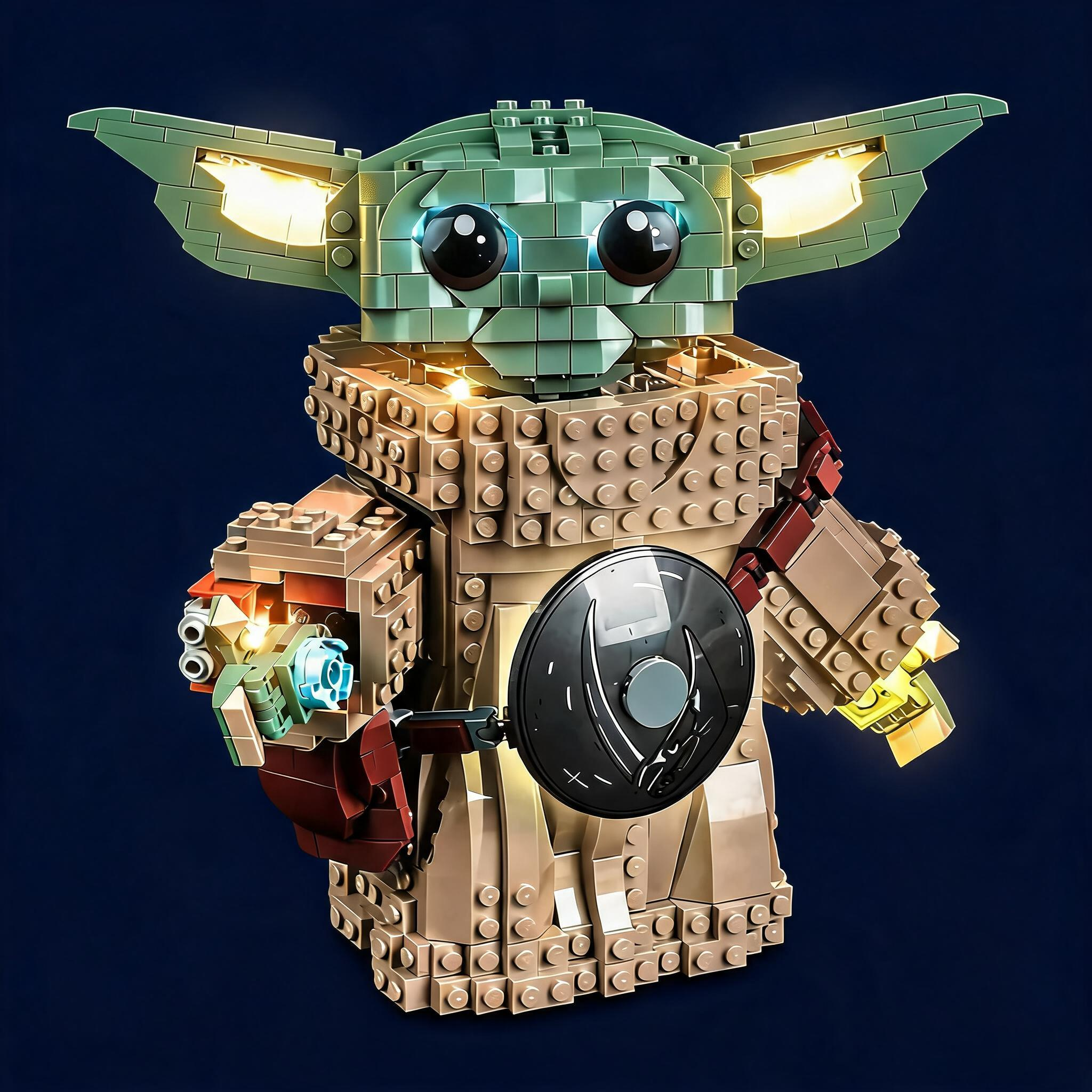 LED-belysningssæt til LEGO® Star Wars™ Grogu™ (Mandalorian Apprentice) – 75446 (varmlys-version)