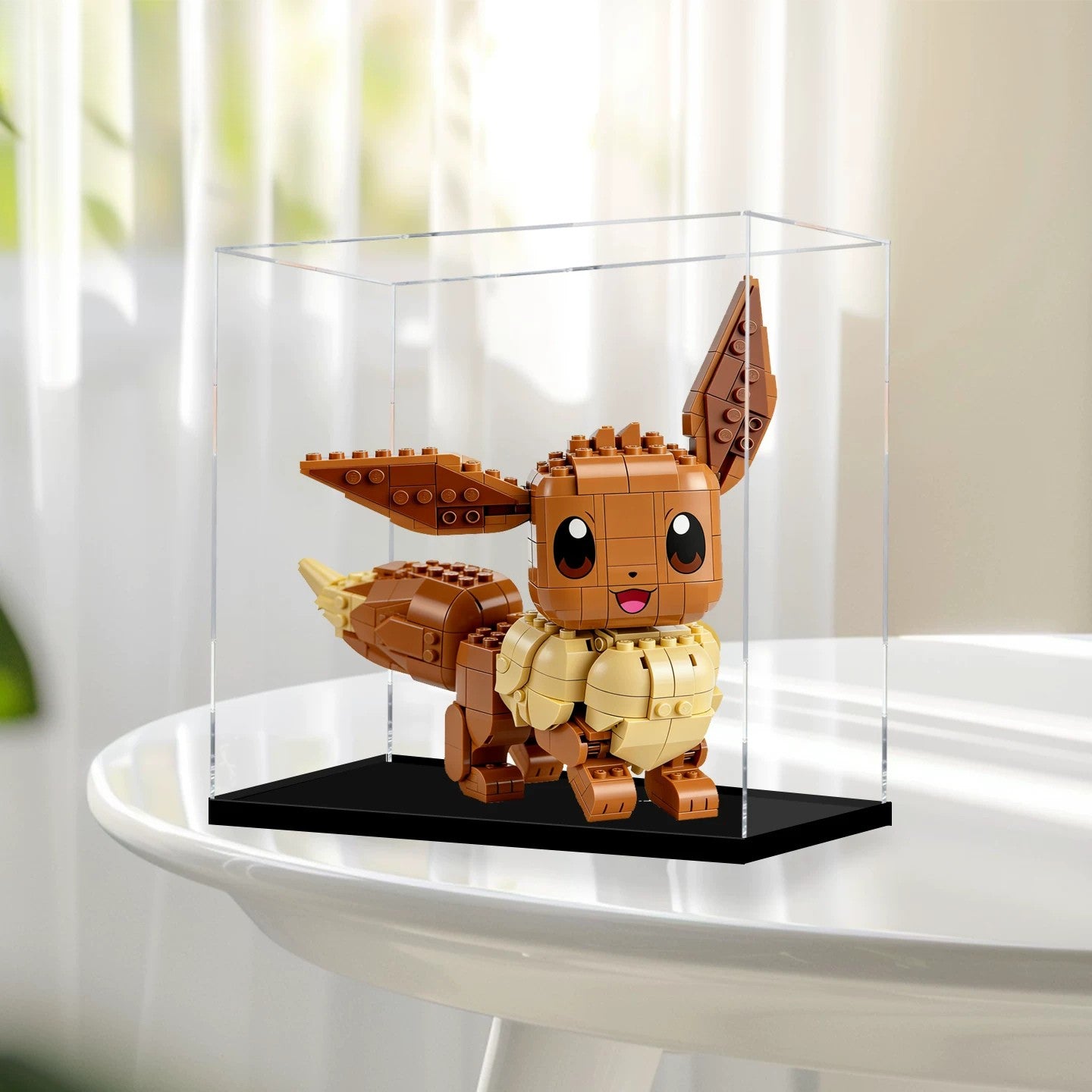Staubdichte HD-Acryl-Vitrine mit UV-Schutz für LEGO Pokémon 72151 Evoli
