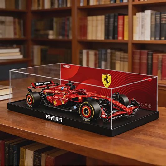 Premium Acryl-Vitrine für LEGO 42207 Ferrari SF-24 F1 – Staubdicht, UV-Schutz & Kristallklar